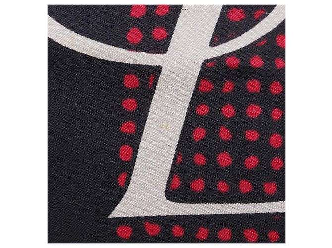 Sciarpa in seta con logo Yves Saint Laurent Nero - vista 3