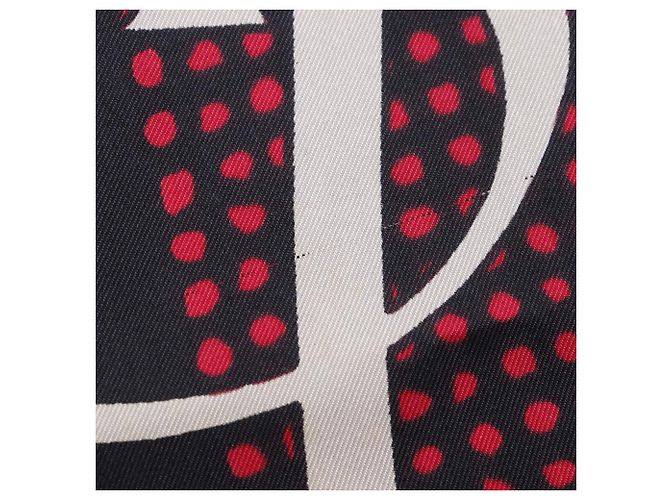 Sciarpa in seta con logo Yves Saint Laurent Nero - vista 4
