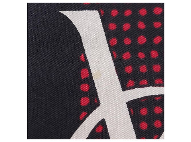 Sciarpa in seta con logo Yves Saint Laurent Nero - vista 5