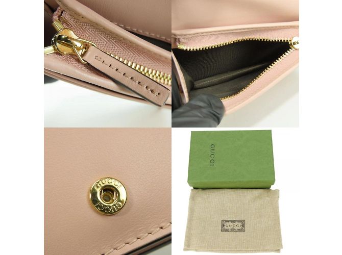 Gucci Bi-fold Wallet in Pink Leather - view 10