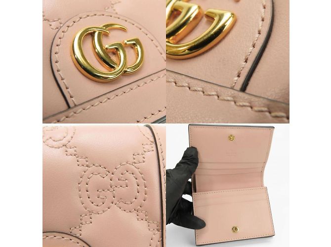 Gucci Bi-fold Wallet in Pink Leather - view 8