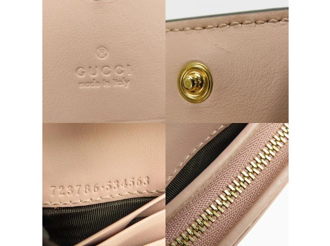 Gucci Bi-fold Wallet in Pink Leather - view 9