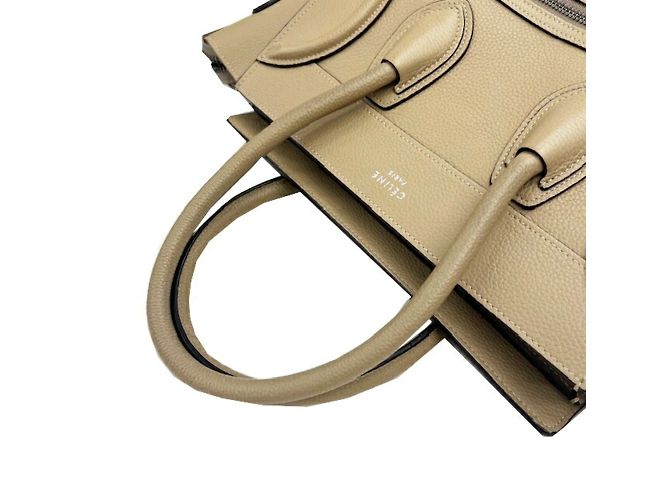Céline Celine Luggage Micro Shopper Lederhandtasche Grau - Ansicht 10