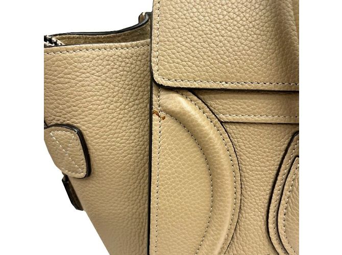 Céline Celine Luggage Micro Shopper Lederhandtasche Grau - Ansicht 12