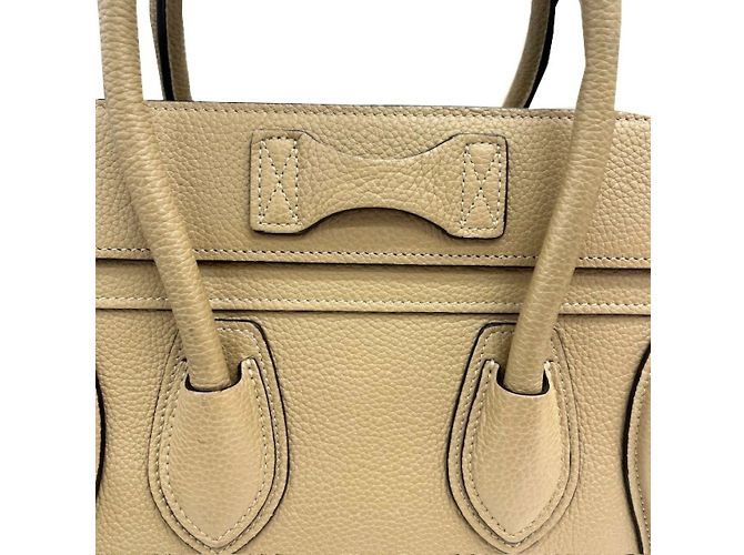 Céline Celine Luggage Micro Shopper Lederhandtasche Grau - Ansicht 14