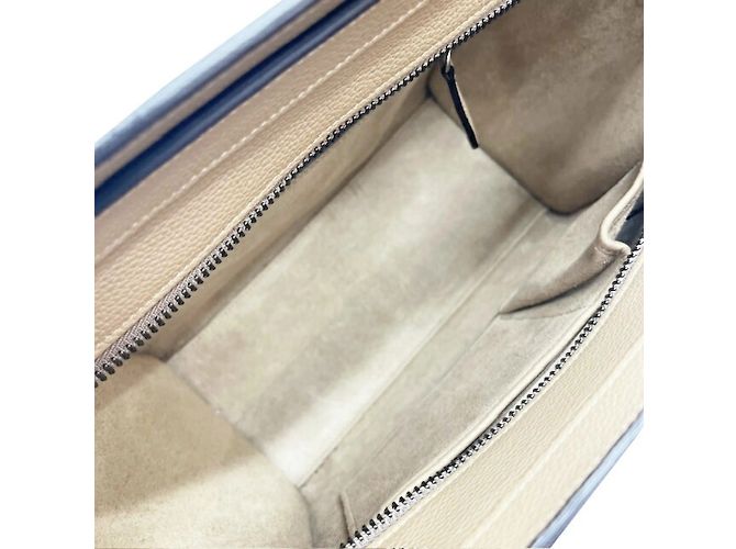 Céline Celine Luggage Micro Shopper Lederhandtasche Grau - Ansicht 15