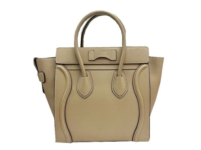 Céline Celine Luggage Micro Shopper Lederhandtasche Grau - Ansicht 2