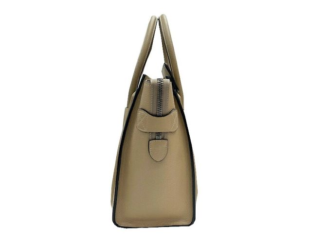 Céline Celine Luggage Micro Shopper Lederhandtasche Grau - Ansicht 3