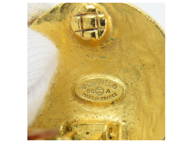 Brincos de clipe banhados a ouro Chanel Dourado - vista 10