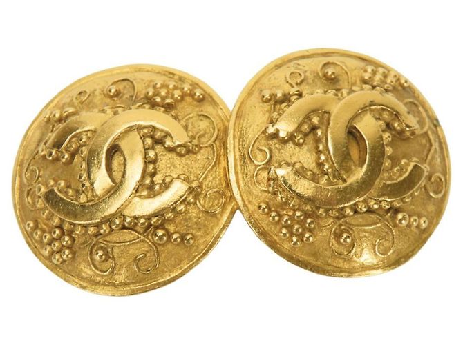 Brincos de clipe banhados a ouro Chanel Dourado - vista 11