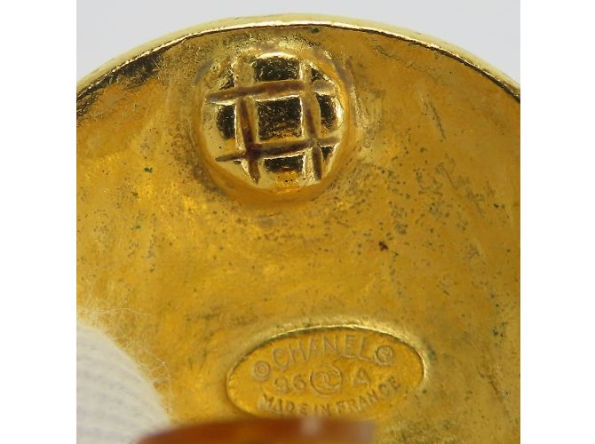 Brincos de clipe banhados a ouro Chanel Dourado - vista 4