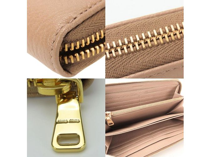 Cartera Larga Miu Miu en Beige Rosa - vista 8