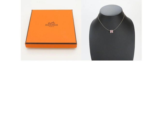 Hermès Collana in metallo Ash Cage di Hermes Argento Rosa - vista 10