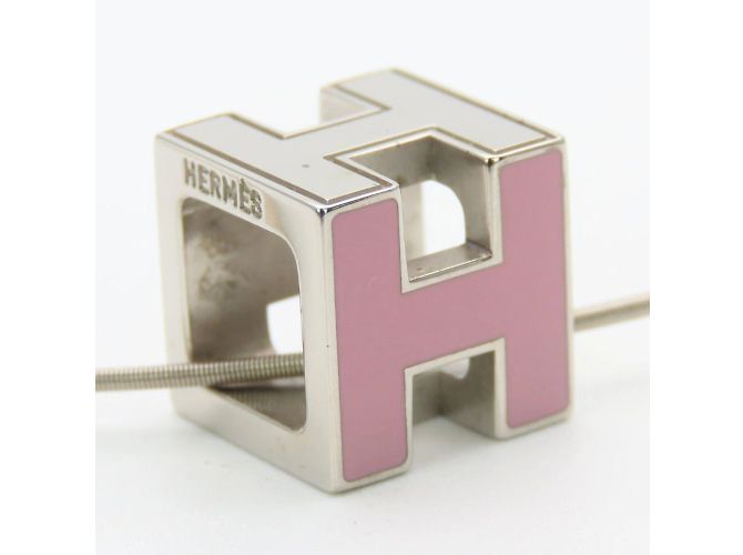 Hermès Collana in metallo Ash Cage di Hermes Argento Rosa - vista 2