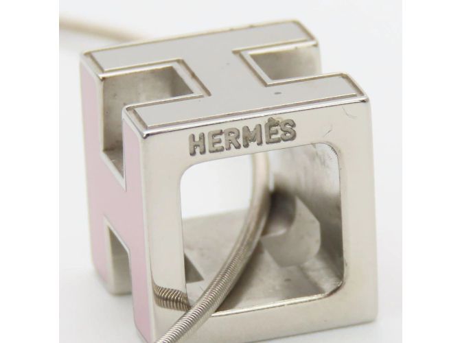 Hermès Collana in metallo Ash Cage di Hermes Argento Rosa - vista 4