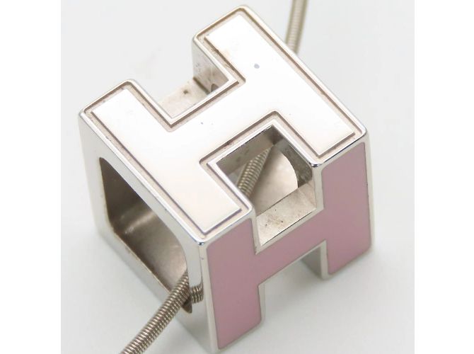 Hermès Collana in metallo Ash Cage di Hermes Argento Rosa - vista 5