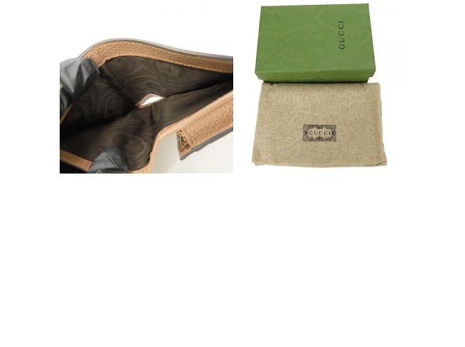Portafoglio bi-fold Gucci in rosa polveroso e beige - vista 10