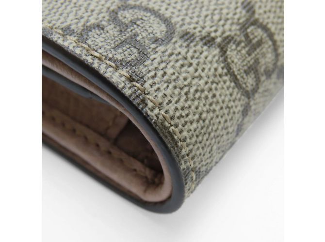 Portafoglio bi-fold Gucci in rosa polveroso e beige - vista 5