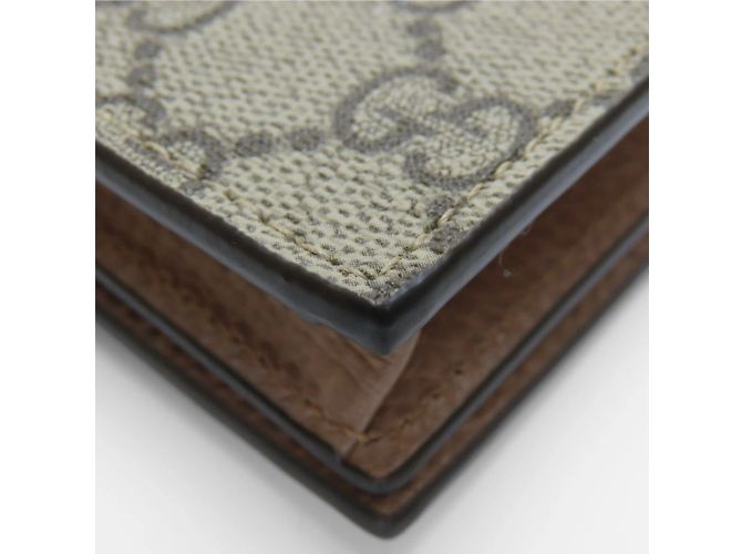 Portafoglio bi-fold Gucci in rosa polveroso e beige - vista 6