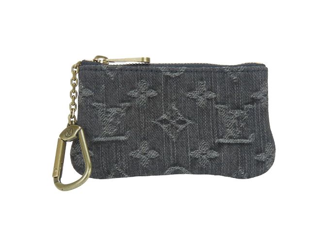 Monedero de denim Monogram Louis Vuitton Castaño Negro - vista 11