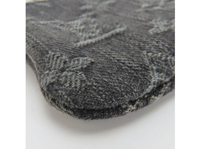 Monedero de denim Monogram Louis Vuitton Castaño Negro - vista 4