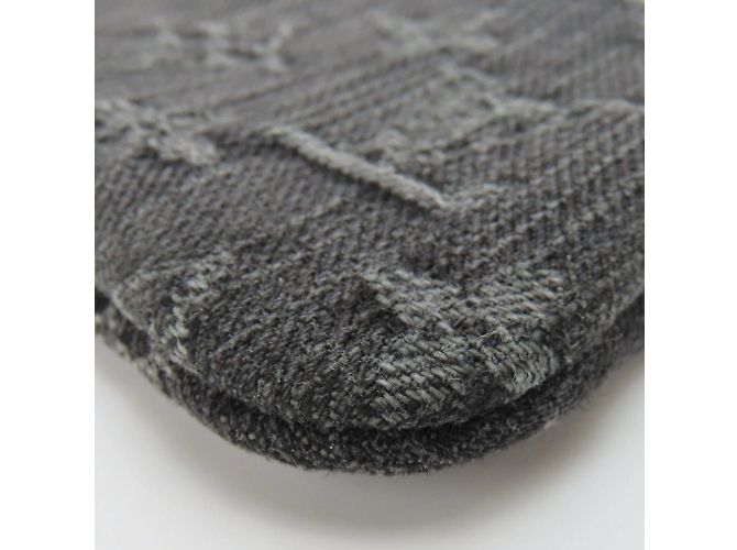 Monedero de denim Monogram Louis Vuitton Castaño Negro - vista 5