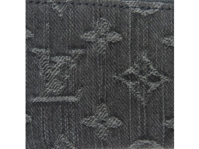 Monedero de denim Monogram Louis Vuitton Castaño Negro - vista 6