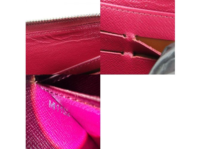 Cartera larga Louis Vuitton en cuero Epi Burdeos Fucsia - vista 10