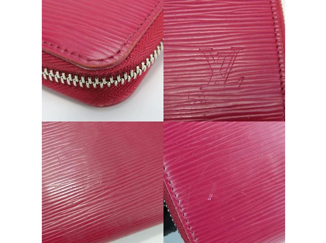 Cartera larga Louis Vuitton en cuero Epi Burdeos Fucsia - vista 5