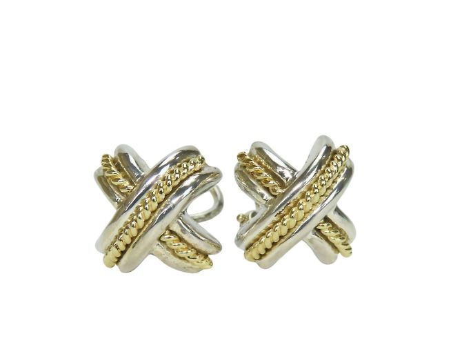 Tiffany & Co Orecchini a clip Tiffany Signature Argento D'oro - vista 10