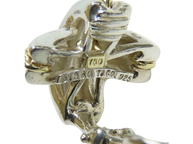 Tiffany & Co Orecchini a clip Tiffany Signature Argento D'oro - vista 5