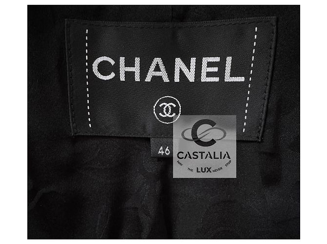 Chanel Tweed Jacke Schwarz - Ansicht 10