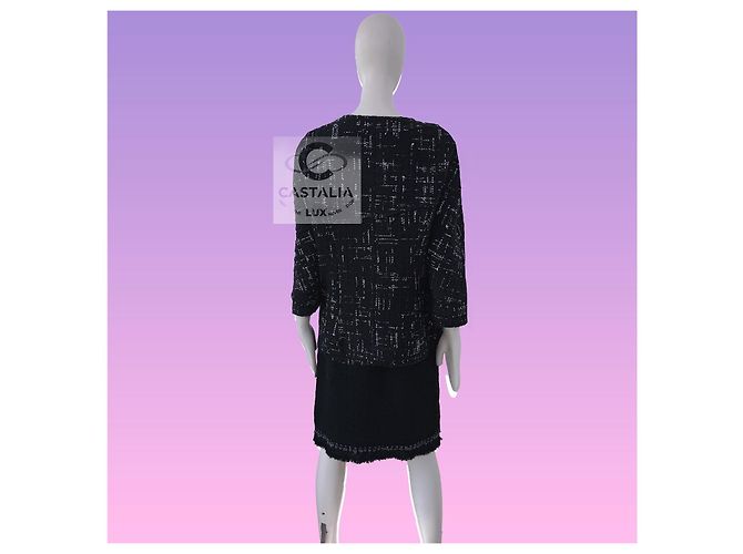 Chanel Tweed Jacke Schwarz - Ansicht 9