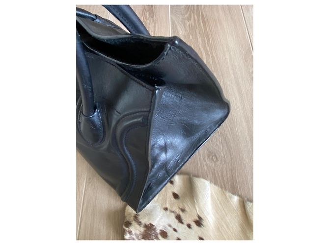 Borsa Céline luggage phantom modello medio in vitello morbido nero - vista 11