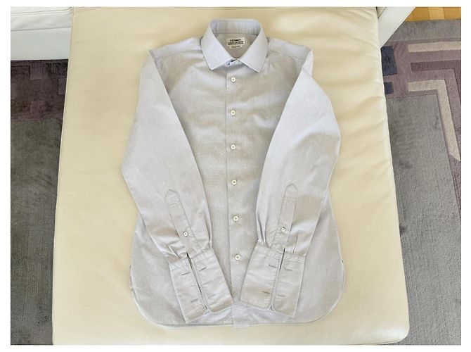 Hermès Camicia (su misura) Hermes Paris | Grigio 'H' Monogramma | Taglia S - vista 3