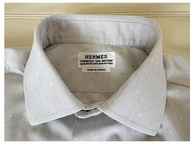 Hermès Camicia (su misura) Hermes Paris | Grigio 'H' Monogramma | Taglia S - vista 5