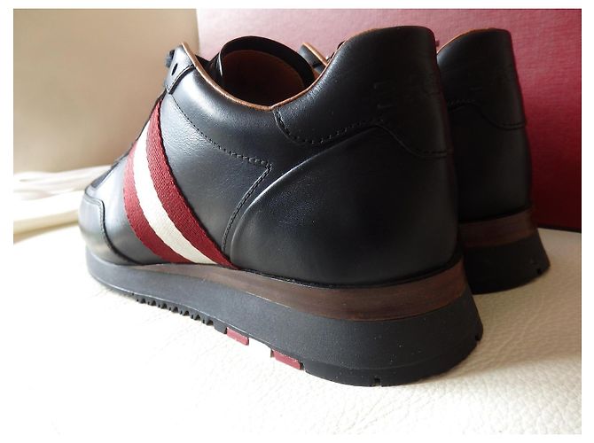 Bally Aston Leder Sneaker Gr. 39.5 UK5.5 | NP 595€ | Schuhe EU40 Schwarz Rot Creme - Ansicht 11