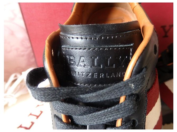 Bally Aston Leder Sneaker Gr. 39.5 UK5.5 | NP 595€ | Schuhe EU40 Schwarz Rot Creme - Ansicht 12