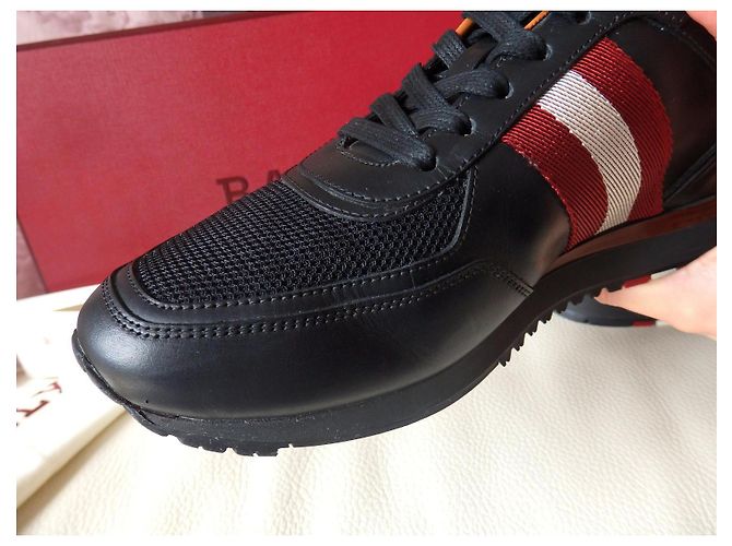 Bally Aston Leder Sneaker Gr. 39.5 UK5.5 | NP 595€ | Schuhe EU40 Schwarz Rot Creme - Ansicht 16