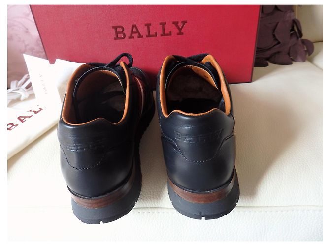 Bally Aston Leder Sneaker Gr. 39.5 UK5.5 | NP 595€ | Schuhe EU40 Schwarz Rot Creme - Ansicht 6