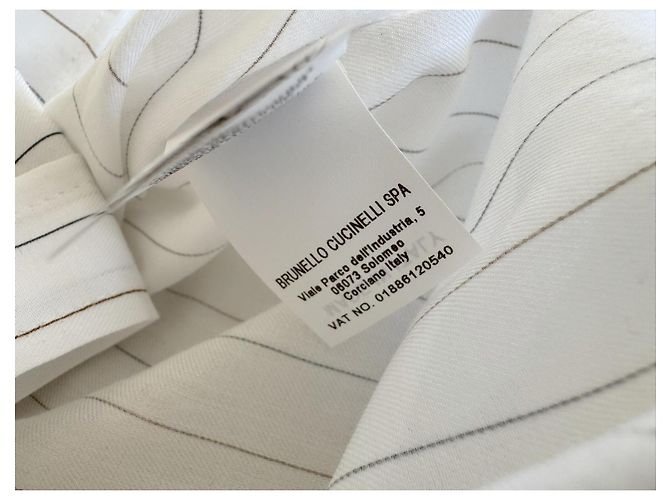 Brunello Cucinelli Hemd weiß gestreift Größe XS - Slim Fit UVP 690 € - Ansicht 7