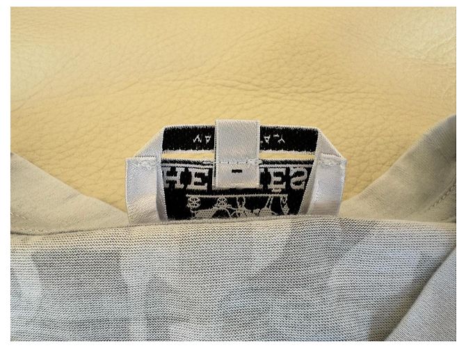 Hermès Hermes Paris T-Shirt "Abstrait De Cheval" SS21 / Größe XS Weiß Grau Monogramm - Ansicht 6