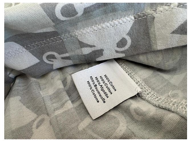 Hermès Hermes Paris T-Shirt "Abstrait De Cheval" SS21 / Größe XS Weiß Grau Monogramm - Ansicht 7