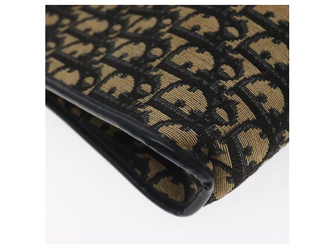 Bolso de hombro de lona Trotter Christian Dior azul marino dorado Auth BA3029 - vista 11