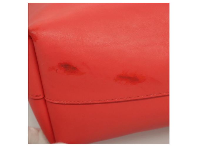 Autre Marque BOTTEGA VENETA Bolsa Tote Couro Laranja Ouro Prata Auth bs26109 Dourado - vista 6