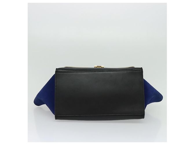 Céline CELINE Borsa Trapeze in Pelle Scamosciata 2in1 Beige Oro Auth BA2807 D'oro - vista 9