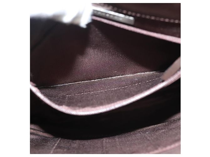 Burberry Borsa a mano in pelle marrone scuro Auth am8695 - vista 20