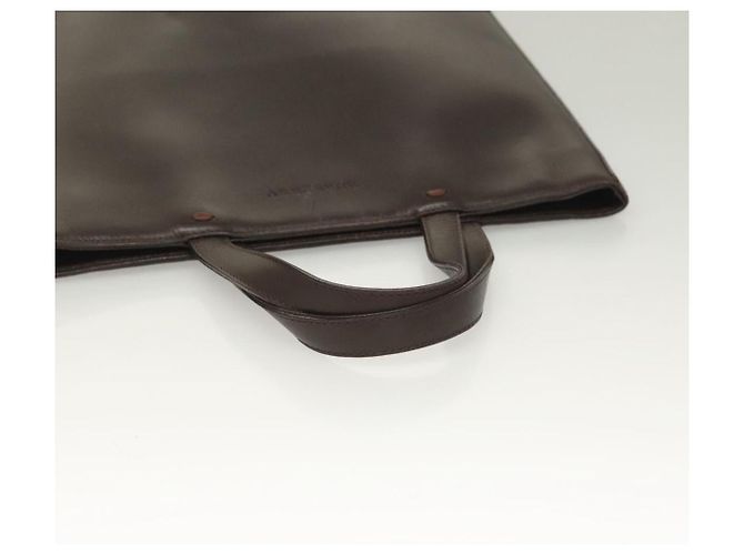 Burberry Borsa a mano in pelle marrone scuro Auth am8695 - vista 7
