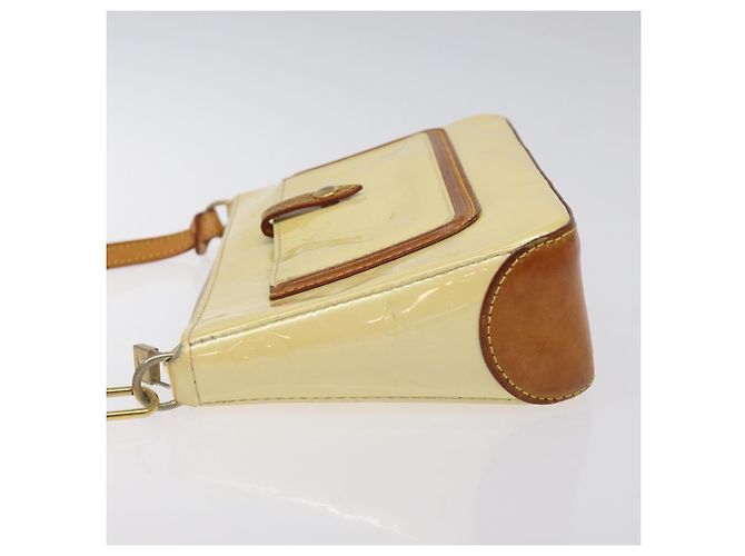 LOUIS VUITTON Vernis Mallory Square Accessory Pouch Perle M91333 LV Auth 125915 - view 4