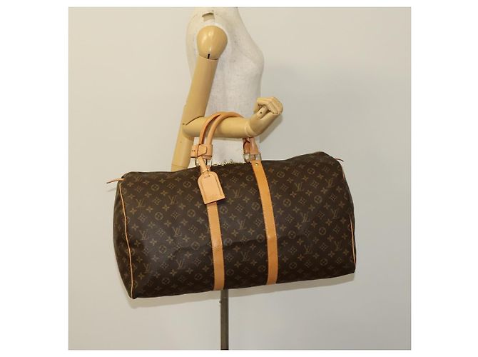LOUIS VUITTON Monogram Keepall 55 Borsa Boston M41424 LV Auth 118742V Monogramma - vista 23
